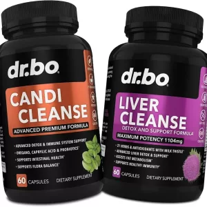 Candi Liver Cleanse Support Supplement - Balance Control Probiotic Complex Cleanser for Women & Men - Oral Herbal Oregano & Caprylic Acid Capsules, Gallbladder Care Capsules & Milk Thistle Dandelion