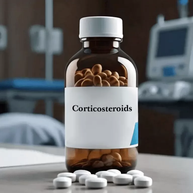 bottle of corticosteroid pills